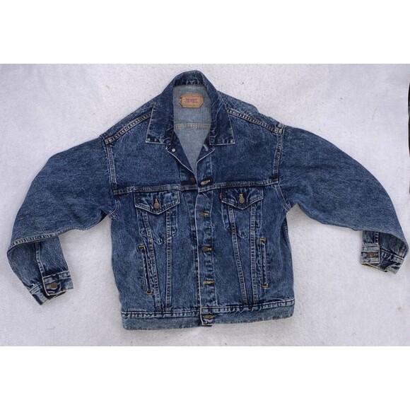 Levi's Denim Trucker Jacket Men's Medium Blue 70507 Made in USA Vintage 1980's - Picture 3 of 16